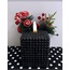A3140743 Siyah Kendinden Desenli Kare Gerçek Mum 11x10cm Dekoratif Hediyelik 1 Adet