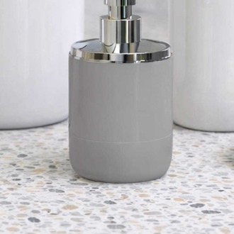 M-SA06-07-P Lima XL Sıvı Sabunluk - Gri & Krom BANYO