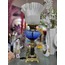 ATURLAMBEL Beyaz Siyah Lacivert Gold Renk Cam Metal Yuvarlak Lamba Ampullü Prizli 50cm 1 Adet