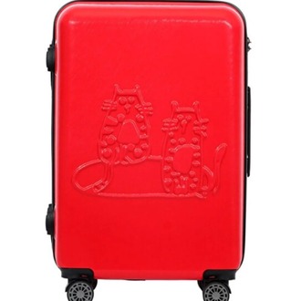 BGD8681126434447 Design Cats Kırmızı Küçük Boy 20" Valiz Koleksiyon Darbelere Yüksek Direnç
