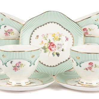 P380.104808 Splendor Florum 2'li Kahve Fincanı 90cc Mutfak Butik Porselen