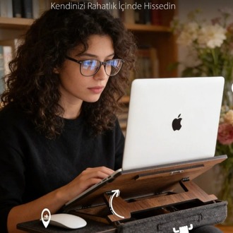 LS056 MİNDERLİ EĞİM AYARLANABİLİR MOUSEPAD LAPTOP SEHPASI çalışma odası