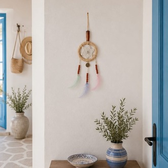 BEJ3 Elyapımı dantelli dreamcatcher Çap 8 cm