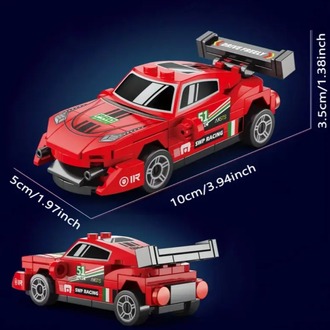 9140-7 Stil Spor Araba Süper Yapı Blokları Modeli Yarış Arabası Model