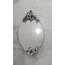 A61950950 46x85cm Oval Ayna Çiçek Motifli Gümüş Renk Mobilya Dekorasyon 1 Adet