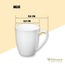 WL‑993014 Wilmax England İngiliz Mug Beyaz Kupa 380ml Porselen Tekli