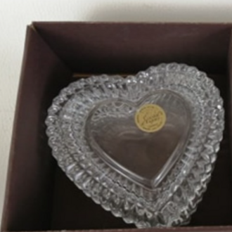 A9053991 Cristal d'Arques France Coeur Kalp Collection Genuine Lead Crystal 1 Adet