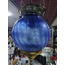 A000F10OI 20x65cm Sarı Pirinç Lacivert Cam Sarkıtmalı Avize Otantik 1 Adet