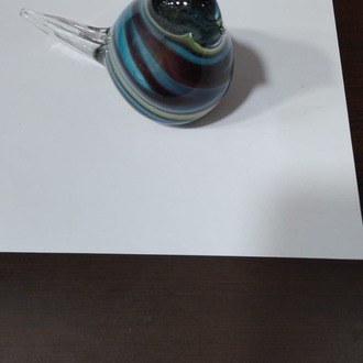 E104226042026 En..12 cm. H.8.5 cm. cam el yapımı kuş 1 adet