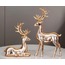 GP-3836 Gift Point Geyik 2'li Elekroplate Pudra Dekoratif Polyresin Büyük 30cm , Küçük 14cm
