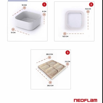 D-NEOBRK-01 Neoflam Fika One 4'lü Kahvaltı Mutfak Set Bej İskandinav Tasarım 1 Adet