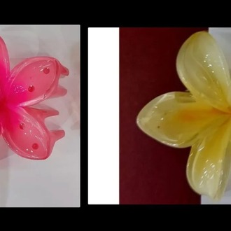 IKIZ11647508  Lotus Toka 4cm Küçük Boy Metal Sert Plastik 1. Sınıf Malzeme 2'li Fuşya Sarı 