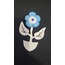 1D9QW38S65 Magnet Metal Cam Çiçek Beyaz 7x5cm Dekoratif Sanat Dekor 1 Adet