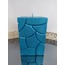 TQQZV Yükseklik 12cm Genişlik 8x8cm Gerçek Kare Mum Fitilli Desenli 1 Adet