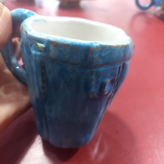EJALE722025 Seramik El Yapım Büyük Kupa Kot Pantalon Mavi 1 Adet