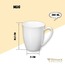 WL‑993014 Wilmax England İngiliz Mug Beyaz Kupa 380ml Porselen Tekli