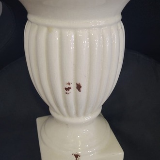 81179WH 22cm boy 11cm taban 14cm dış çap 1 adet seramik eskitme vintage saksı vazo