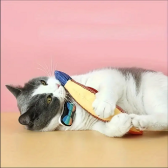 AX90209 Yeşil 1 adet Kedi Oyuncak Saury Balığı, Çıtırtı Sesli Oyuncak