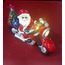 21-0413 Yılbaşı Süs Işıklı Seçenekli Müzikli Noel Baba Motosiklet Çam Ağaç Biblo 1 Adet