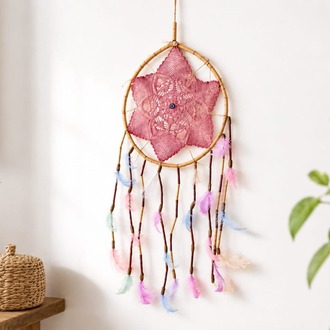 DREAMYILDIZPEMBE AP 25 CM dream catcher YILDIZ PEMBE 1ADET