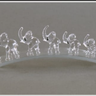 3900-CL Kristal murano şeffaf filler Eğik Plakada 20cm