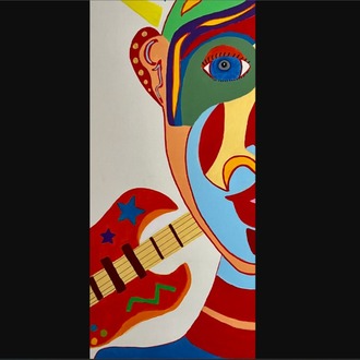 18421052025 Taklitçilik 2023 İspanya Tuval Üzerine Akrilik 78x60cm Pop Art