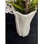 GS98572SH612 Vazo Buruşuk Yüksek Küçük Boy Bej Seramik Çap 12cm Yükseklik 30cm 1 Adet