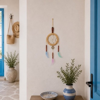 BEJ5 Elyapımı dantelli dreamcatcher Çap 8 cm