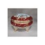 Beyaz Kırmızı Gold Çiçekli Fransız Limoges Porselen Şekerlik 20x16cm , yükseklik 13 cm 