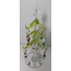 62-0061 Yılbaşı Süsü Cam Çam Ağacı Halka ile Süslenmiş Dekoratif Obje Biblo 20cm