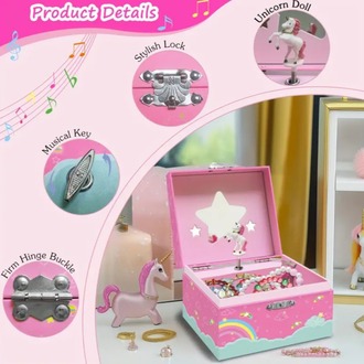 BU610072 GB23-saklama bölmesi ile / Pembe Kadınlar için Müzikli Takı Kutusu