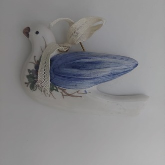 B333205 El Yapımı Seramik Kuş Yükseklik 6cm Genişlik 11cm Hediyelik