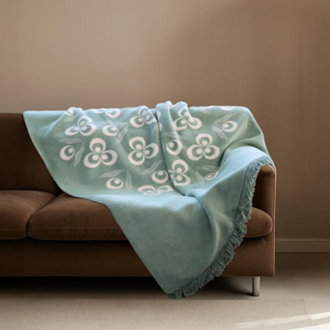 BGH8681126438254 home Çintemani Yeşil Çift Kişilik Battaniye 200 x 220 cm ev yaşam