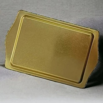 H2025MTP126 Küçük Temalı Metal Tepsi Genişlik 15,7cm Uzunluk 24,5cm 1 Adet