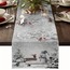 VD259894 Noel Masa Runner Kardan Adam Noel Ağaç Kış Kuş 13x72inç 33x183cm 1 Adet
