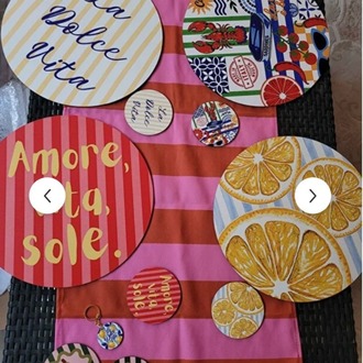 A1164842416 TÜRKİYE La Dolce Vita Supla 4'lü Supla Set – Sicilya Temalı -
