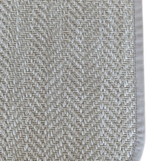 S06_2575 Sisal Halı İnce Bordür | Bej Banyo 50x60cm