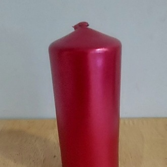 A1000209318 Uzun Kırmızı Gerçek Bar Mum Dekoratif Ev Obje Dekorasyon 1 Adet