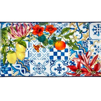 T1BSF-1470IG Italy Garden Küçük Dikdörtgen Tabak 26,5x13cm Porselen 1 Adet