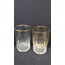 A420805 8cm Şeffaf Gold Cam Kahve Yanı Bardak 2'li Glorius Glass Iconic Altın Yaldızlı