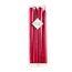 66575 Candle Şamdan Mum Konik 2,5x25cm Metalik Kırmızı 100% Kaliteli Pamuk Fitil 1 adet