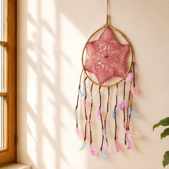 DREAMYILDIZPEMBE AP 25 CM dream catcher YILDIZ PEMBE 1ADET