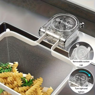 MK255302 1 beyaz filtre + 50 filtre şeridi Güçlü Emişli Mutfak Lavabo Süzgeci