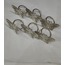 GUMRENKPECETEKEL 6.5x4.5x5cm Metal Kelebek Halka Peçetelik 6'lı Gümüş Renk