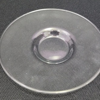 GLS-TBY-ESP-01 Minimalist Şeffaf Cam Espresso Tabağı – Modern Yuvarlak Tasarım (Tekli Parça)