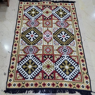 BBGH8681126436922 Home Çift Taraflı Kilim Makinede Yıkanabilir Modern Desenli 120x180cm