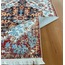 V-6515 PHOME Vintage Desenli Halı 80x150cm Antik Klasik Beyaz  Yıkanabilir Katlanabi