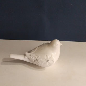 A41f90 Beyaz Porselen Kuş Biblo Figür Obje Ev Sanat Dekorasyon 1 Adet