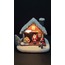 21-0411 Yılbaşı Süs Işıklı Wireless Poliresin 13x11x7cm Noel Baba 