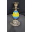 A077175195 Vintage Cam Metal Şamdan Mumluk 16cm İstanbul 1 Adet